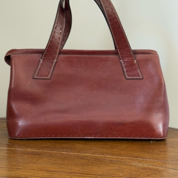 Beautiful Vintage Chestnut Brown Fossil 100% Leather Handbag Purse - Picture 2 of 14